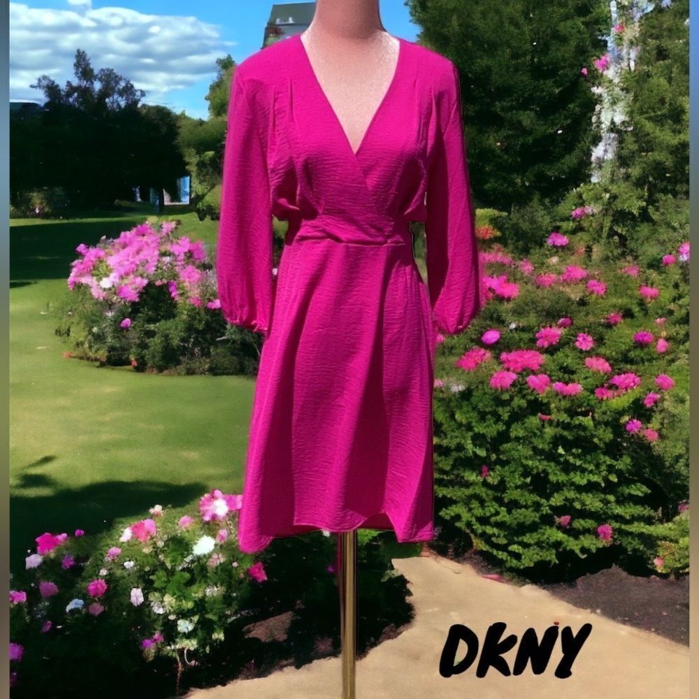 DKNY NWT HOT PINK FUCHSIA MINI DRESS SIZE 2